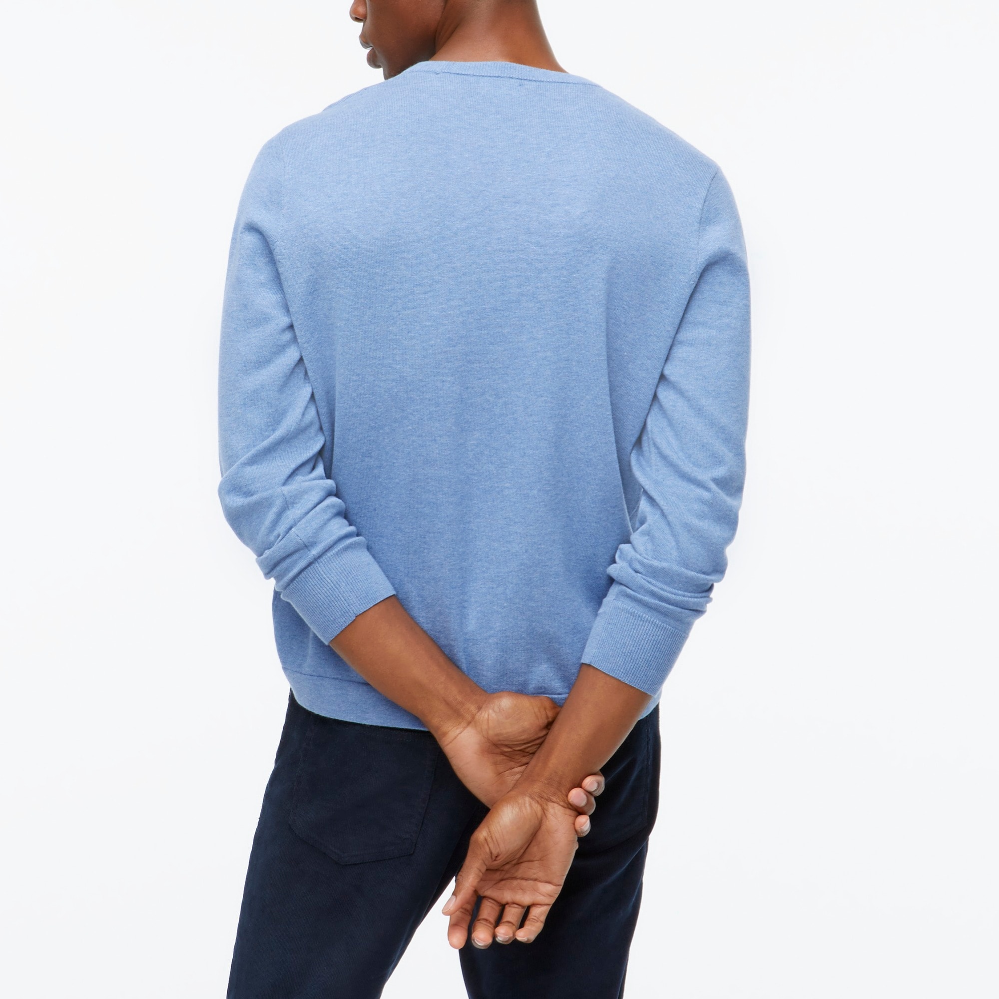 Factory: Cotton Crewneck Sweater-tee For Men