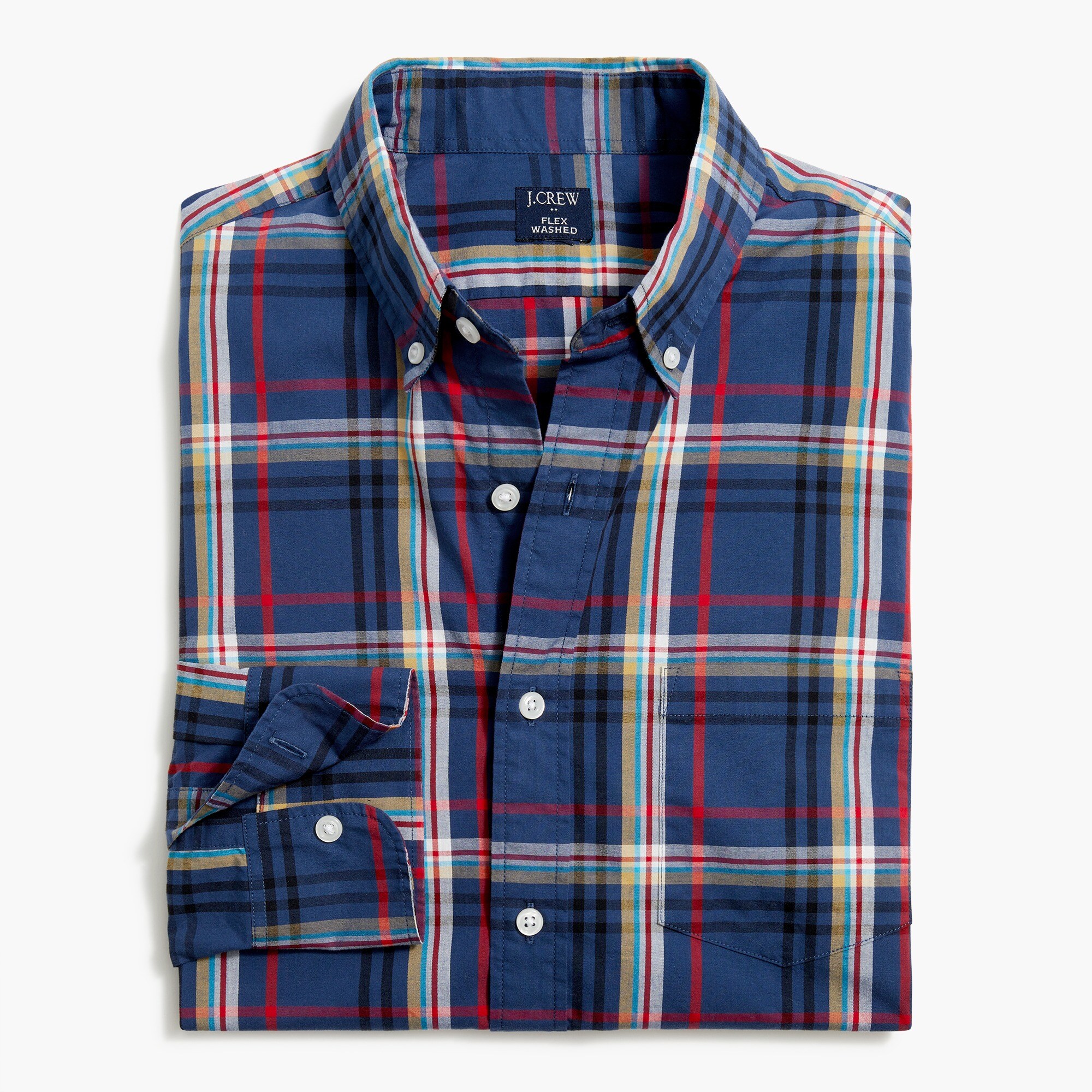 plaid flex casual shirt for men