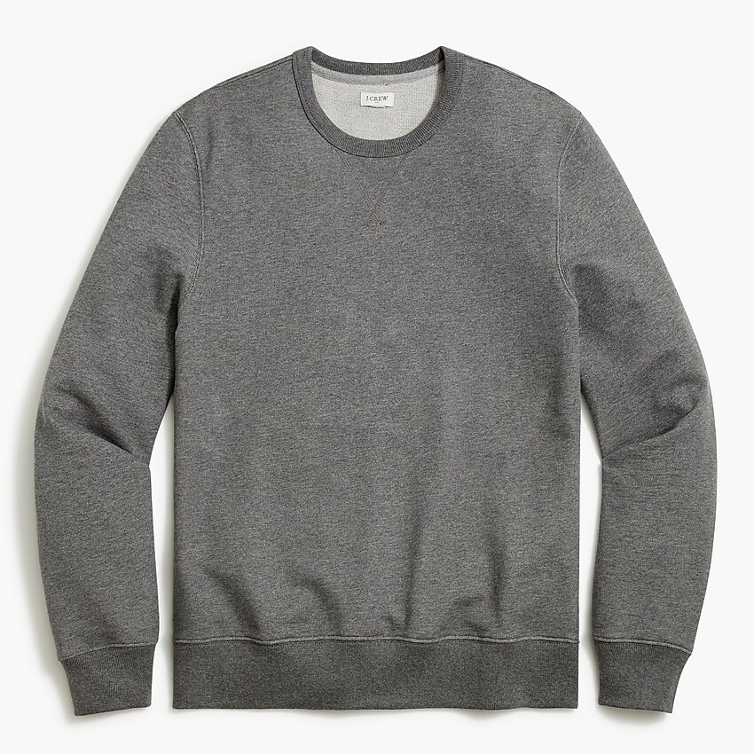 factory: cotton terry crewneck sweatshirt for men, right side, view zoomed