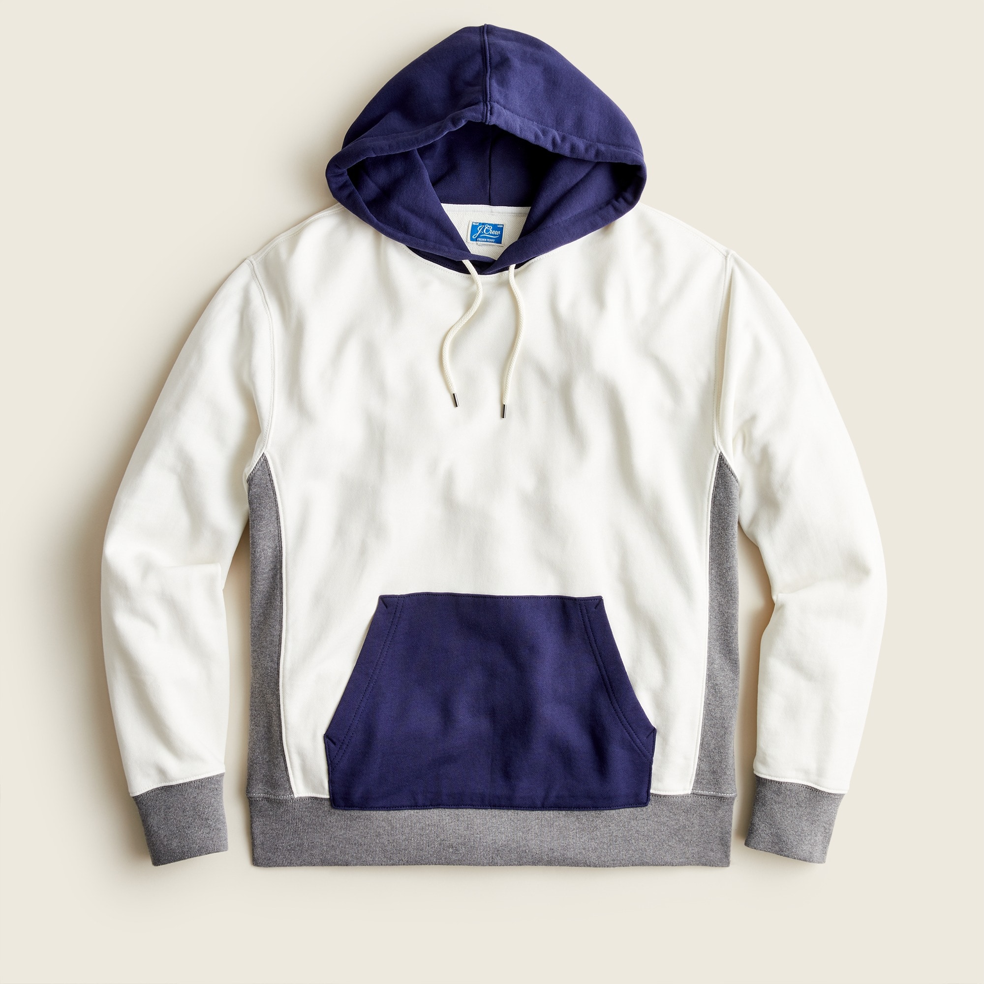 J.Crew: French Terry Hoodie In Colorblock For Men