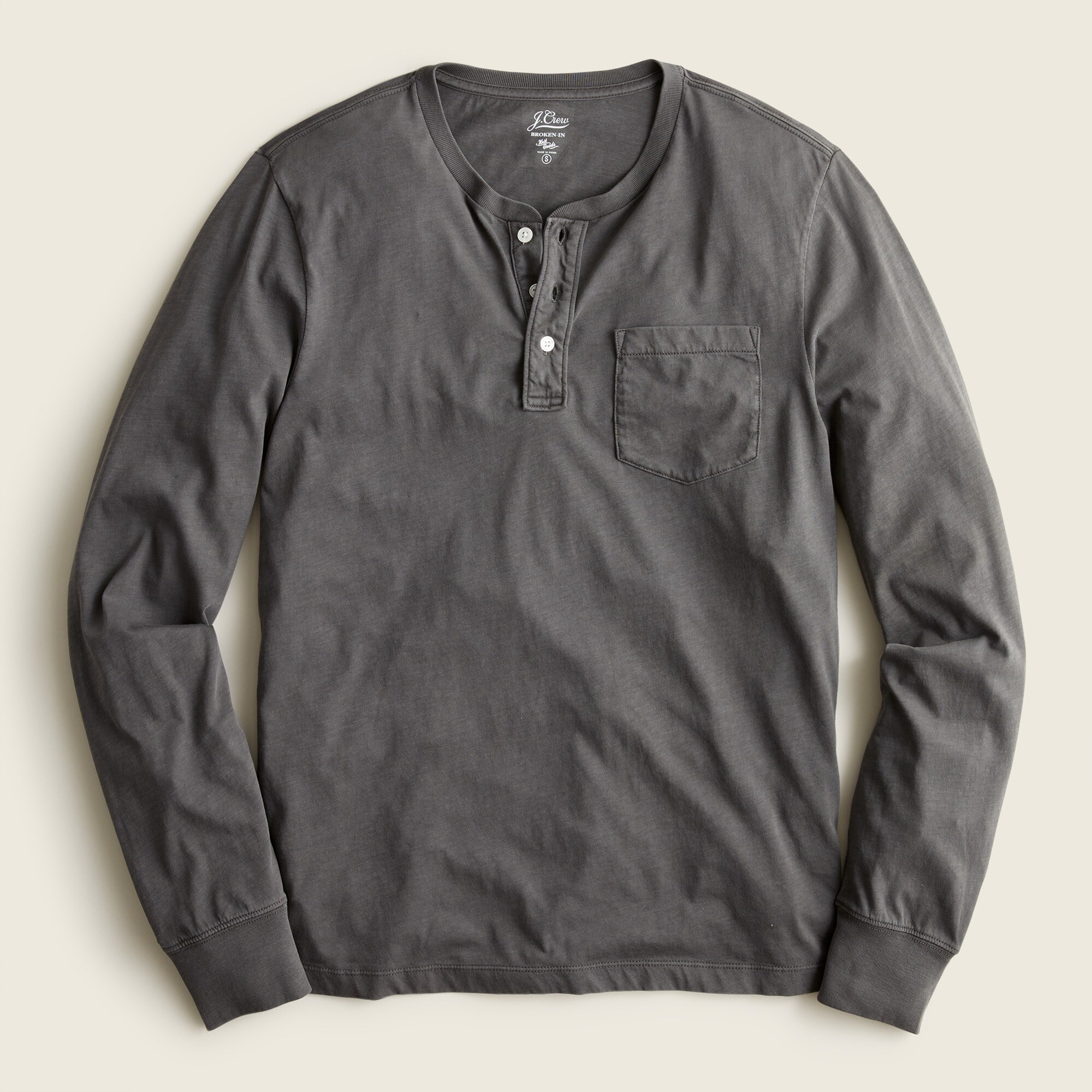 Opium Ribbed Thermal Henley Shirt サーマル Broken-in Pocket Henley For Men | J.Crew