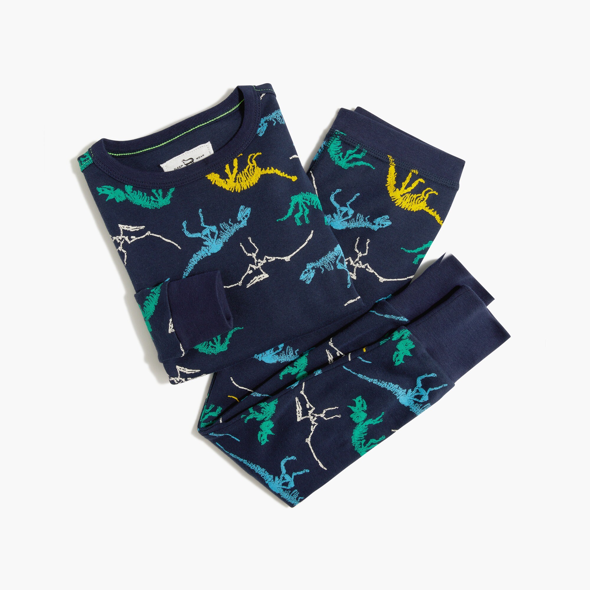 Boys' long-sleeve dinosaur pajama set