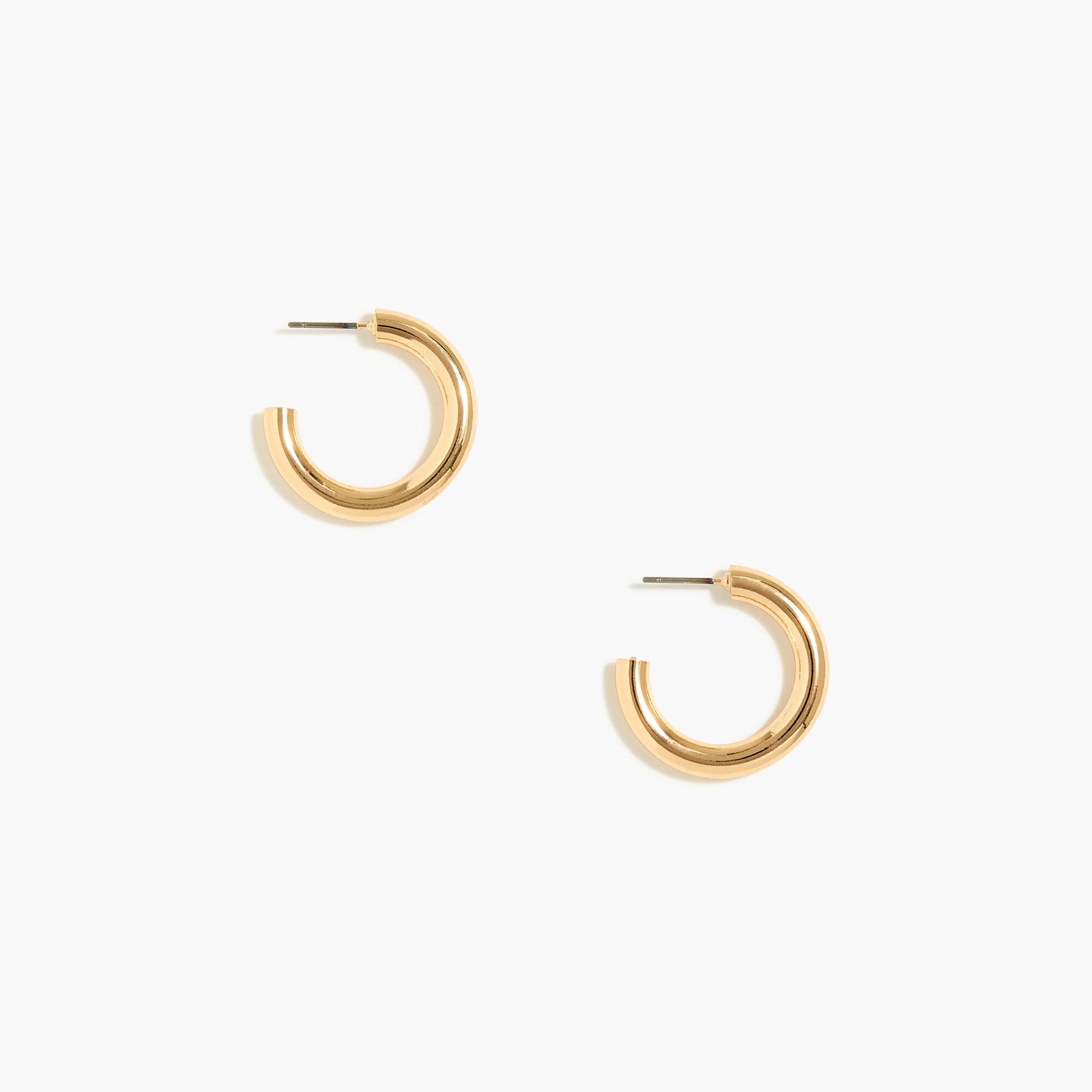 Shiny hoop earrings