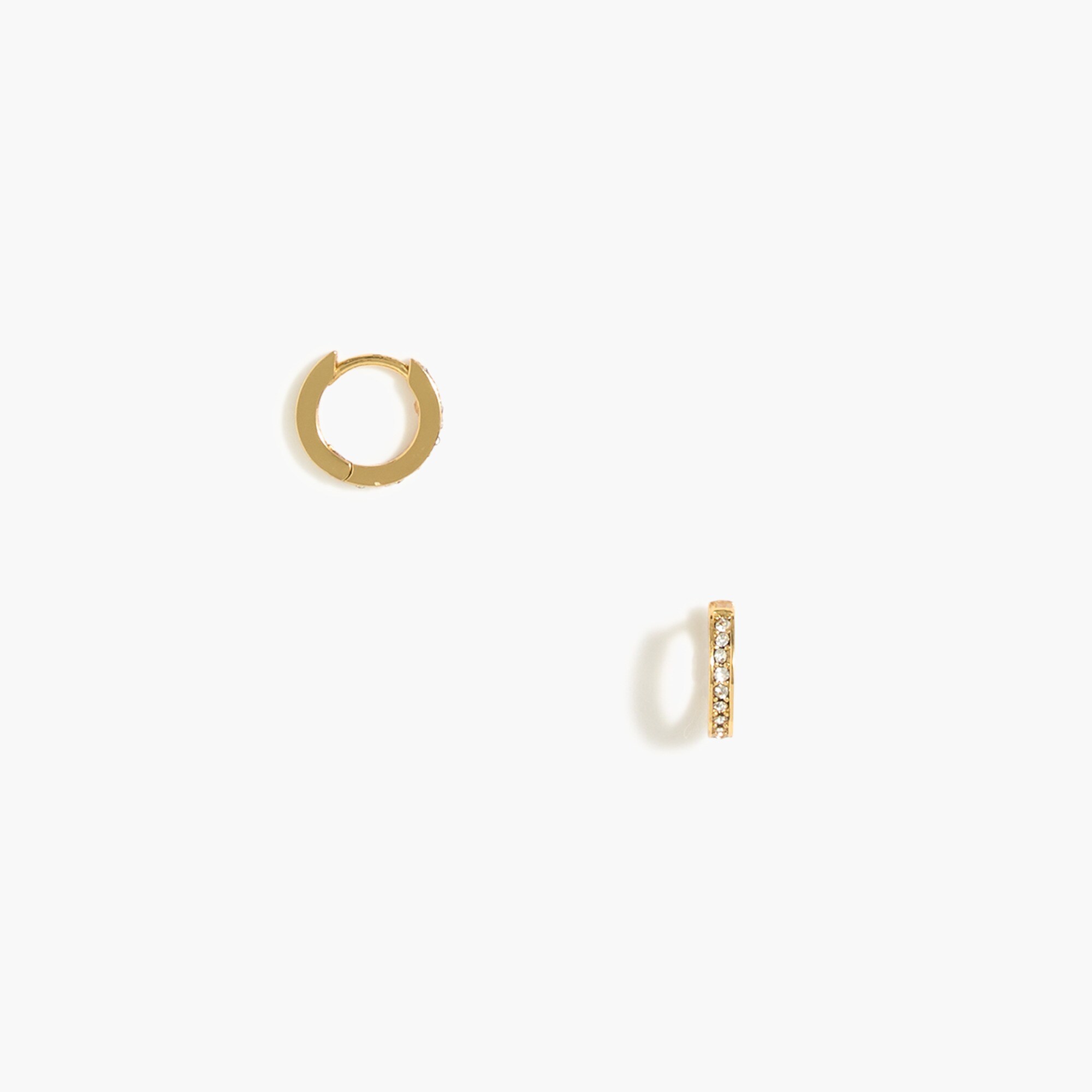 Pavé crystal huggie earrings