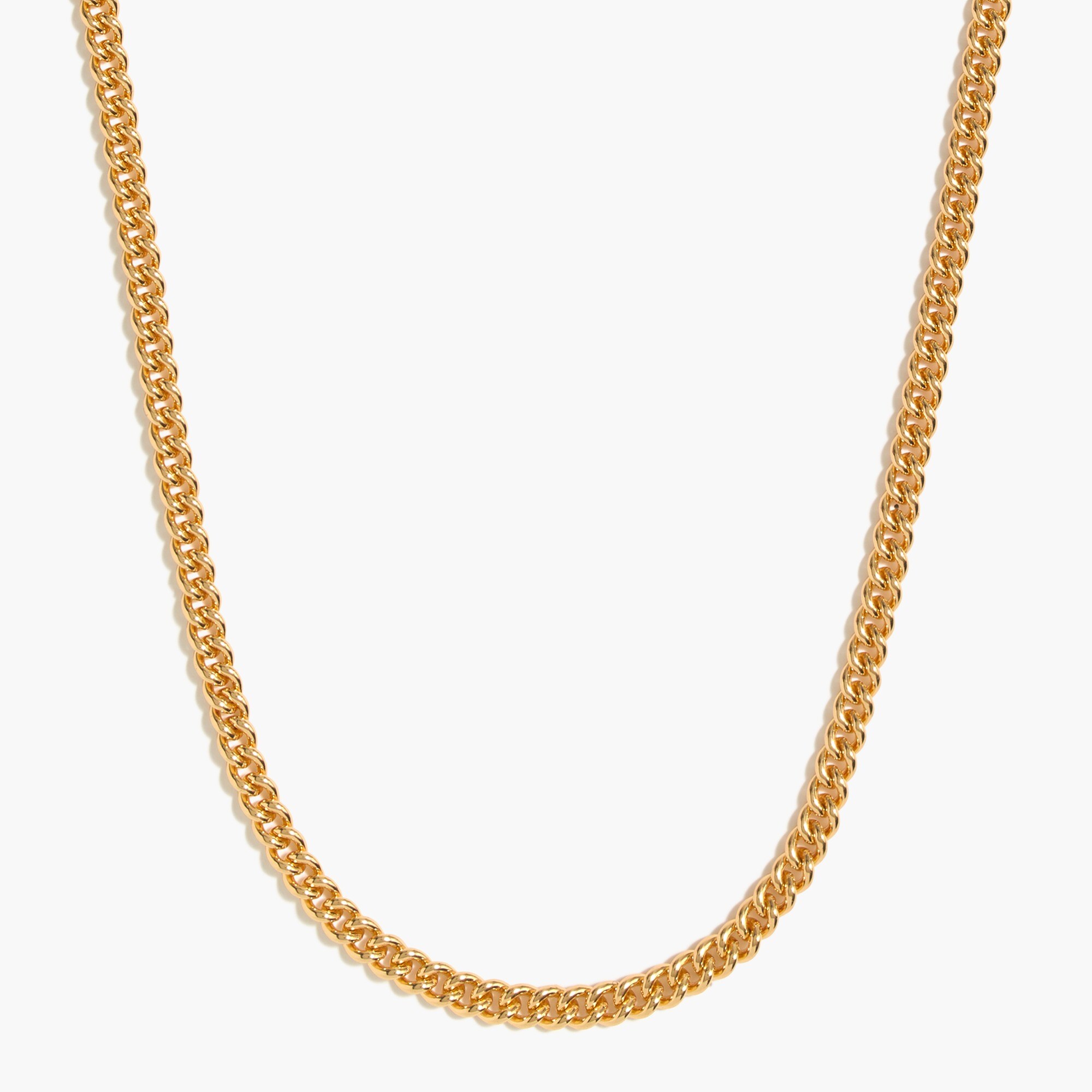 Curb chain choker necklace