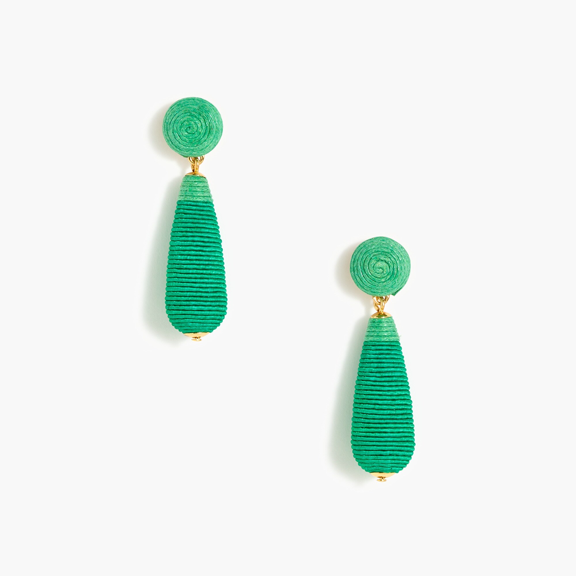 Woven teardrop statement earrings
