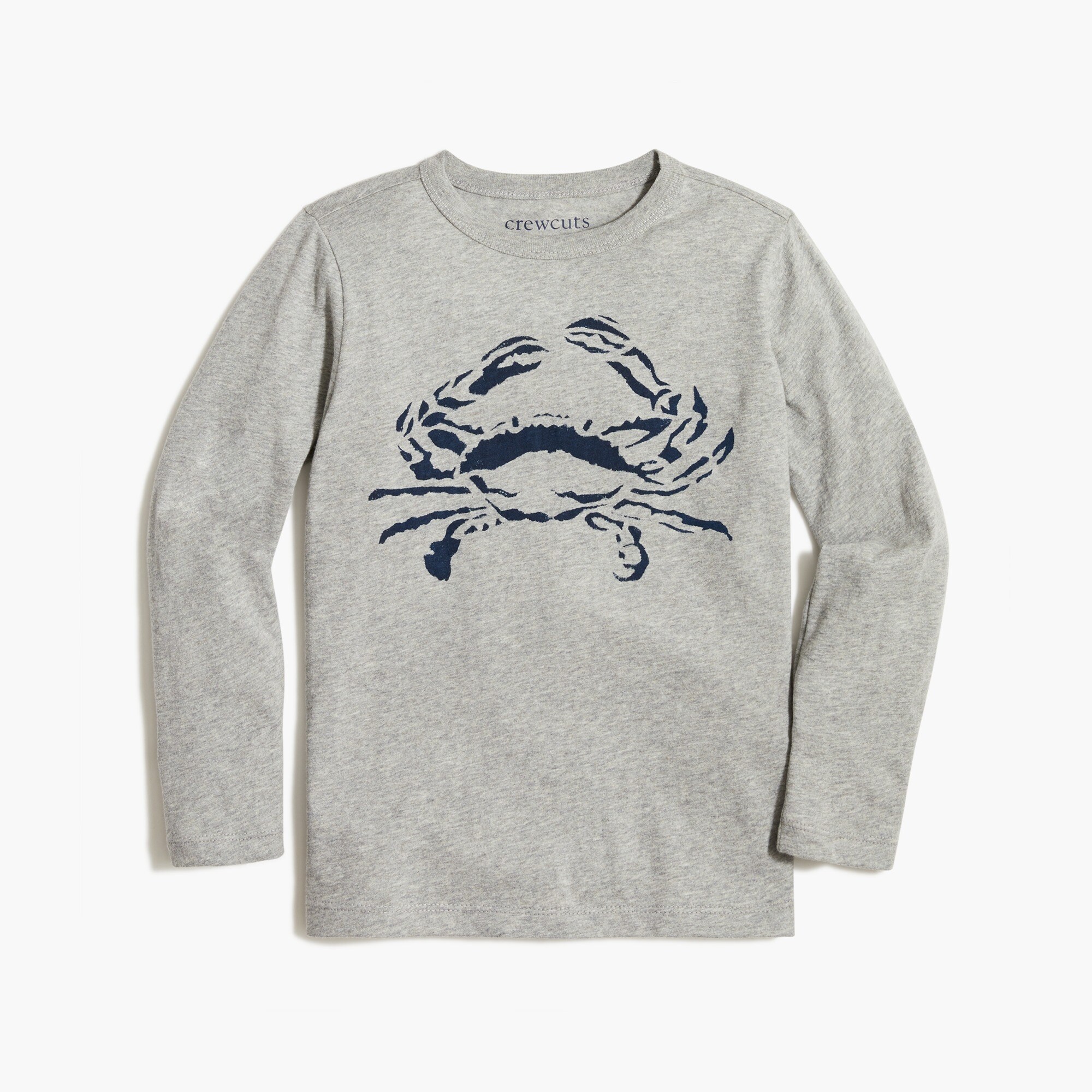 Boys' long-sleeve crab graphic tee
