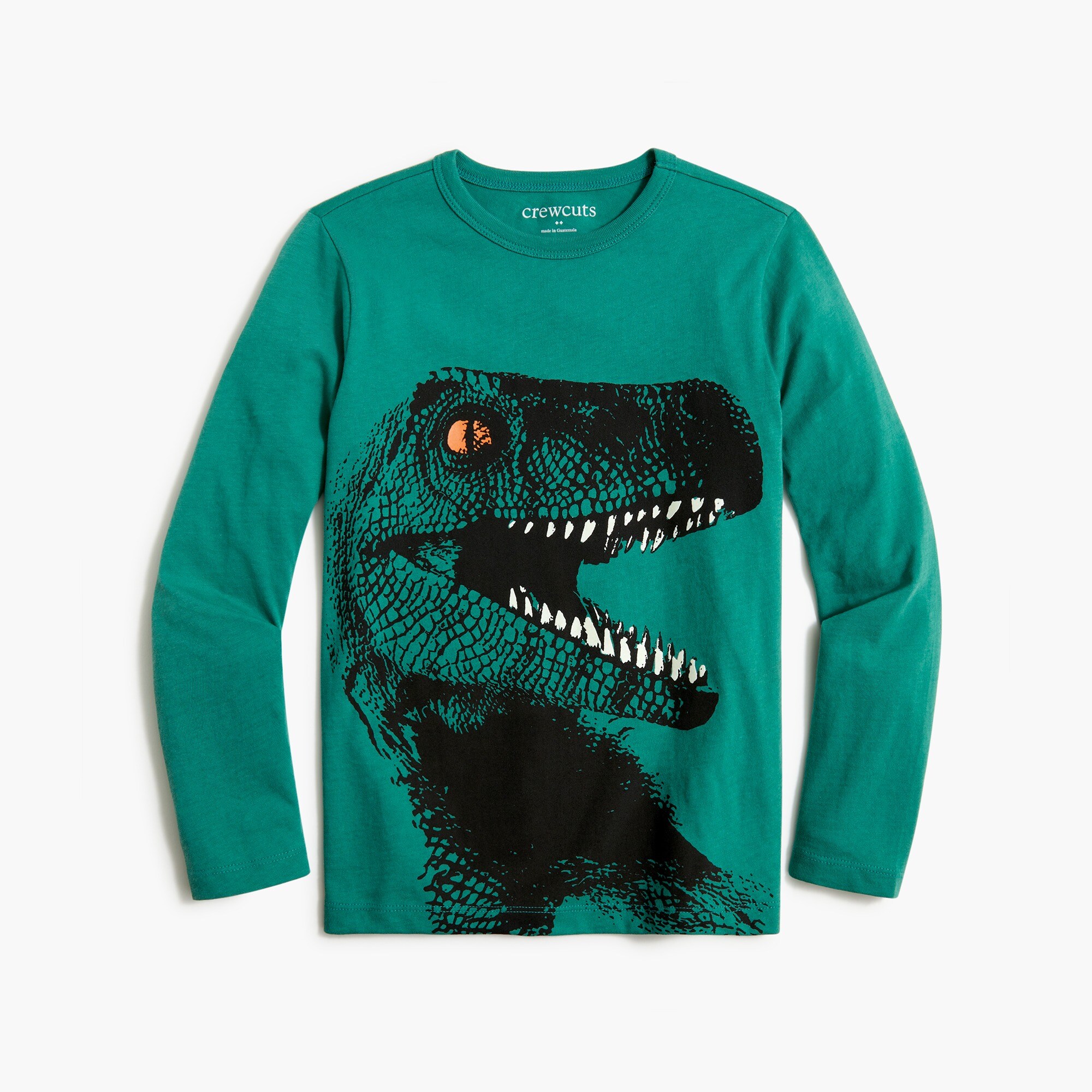 boys' long-sleeve glow-in-the-dark dinosaur graphic tee for boys