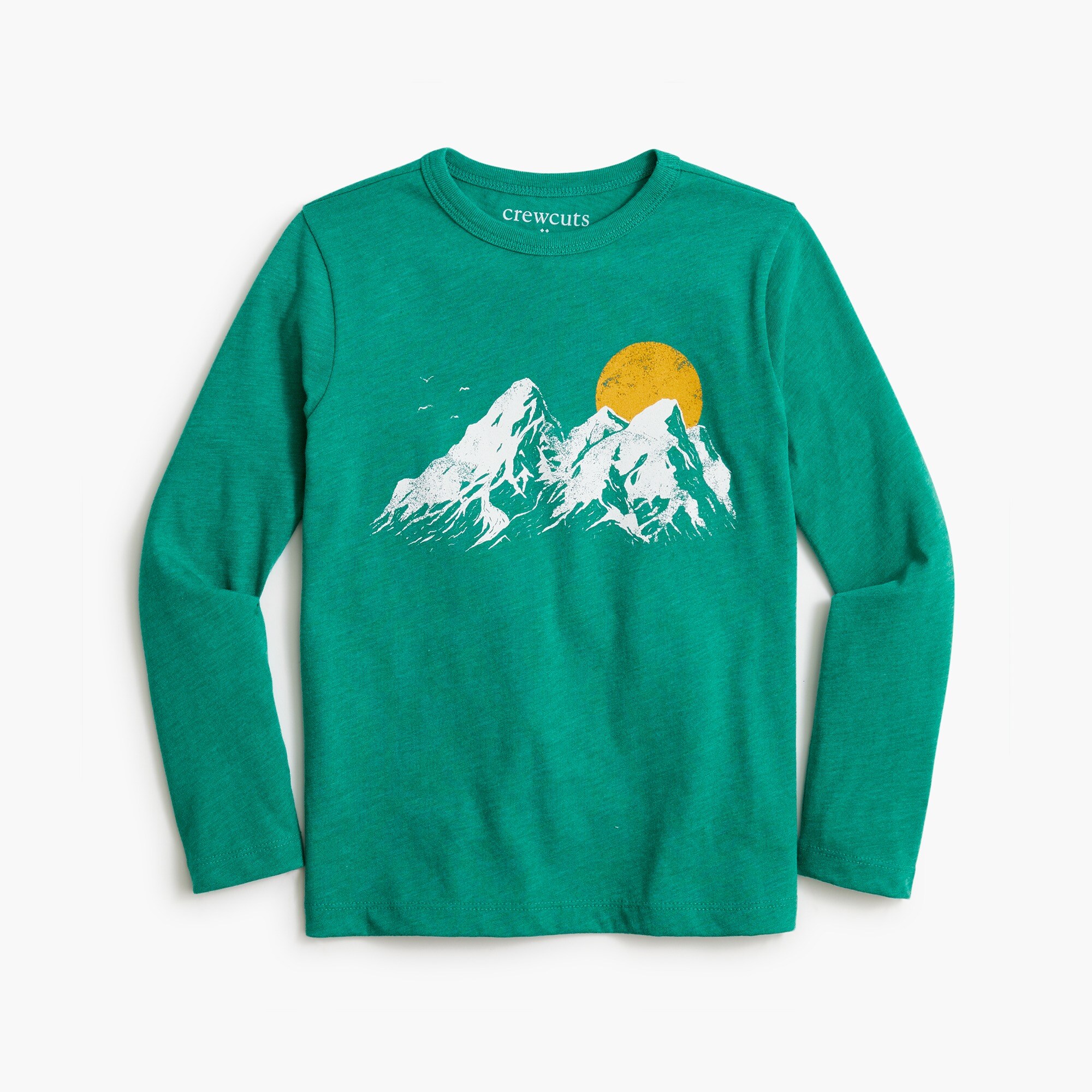 Boys' long-sleeve mountain graphic tee