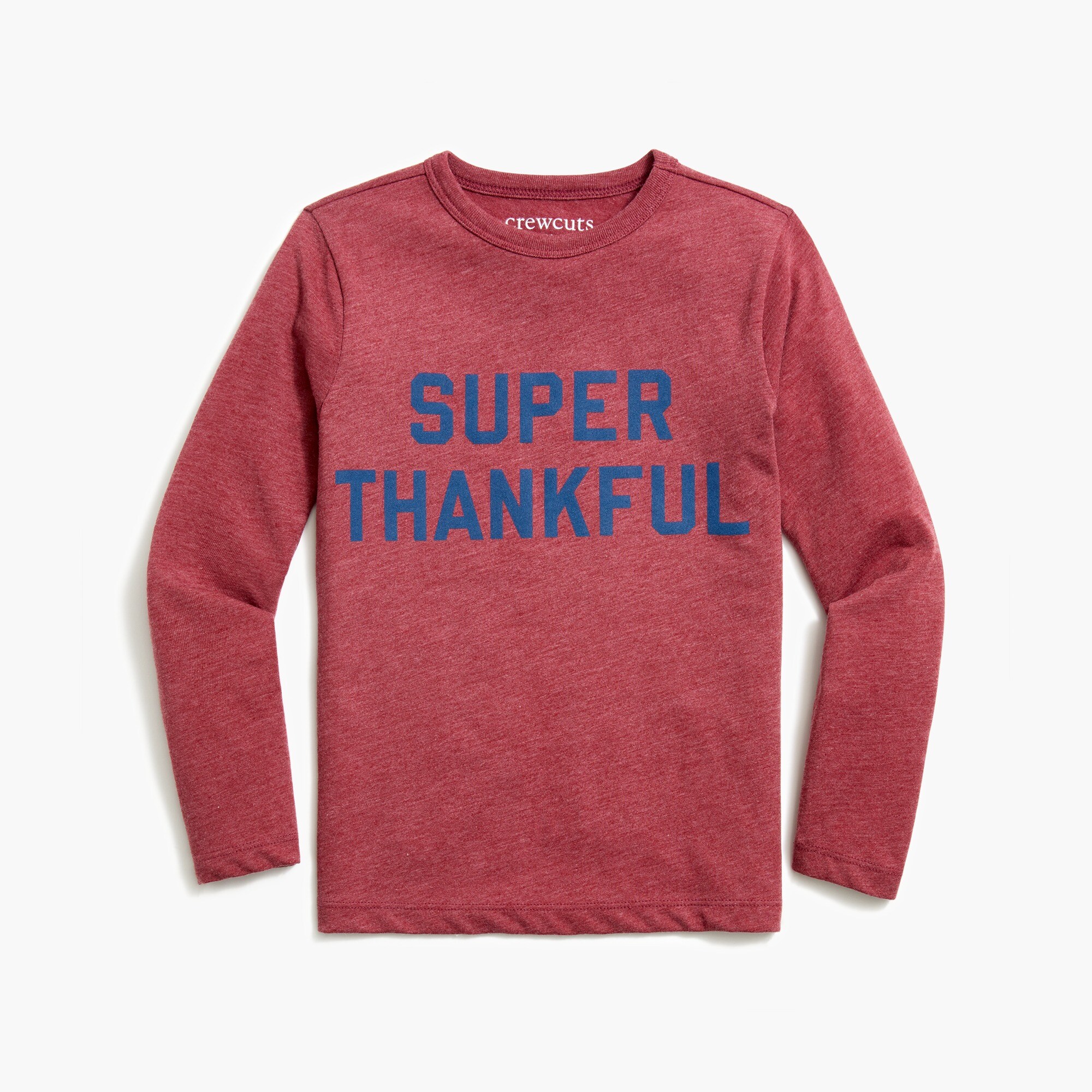 Boys' long-sleeve "thankful" graphic tee