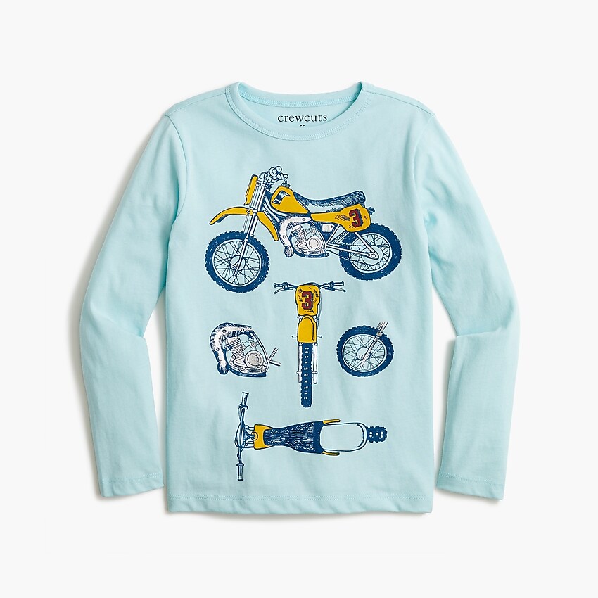 factory: boys' long-sleeve motorcycle graphic tee for boys, right side, view zoomed