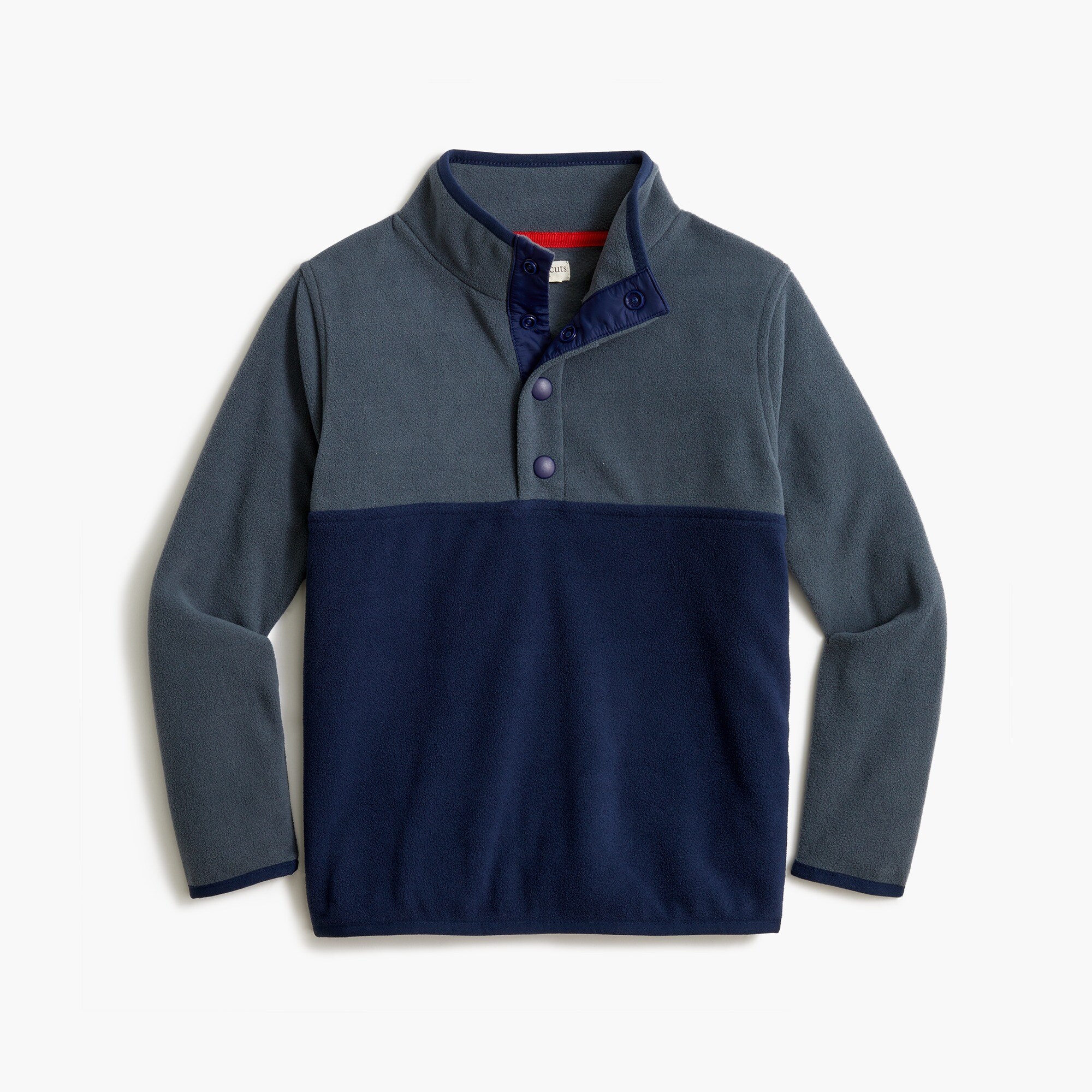 Boys' microfleece pullover with snaps