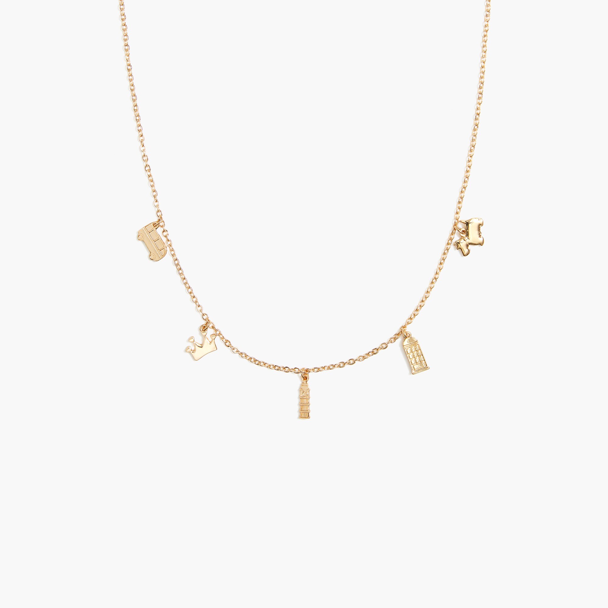 Girls' London charm necklace