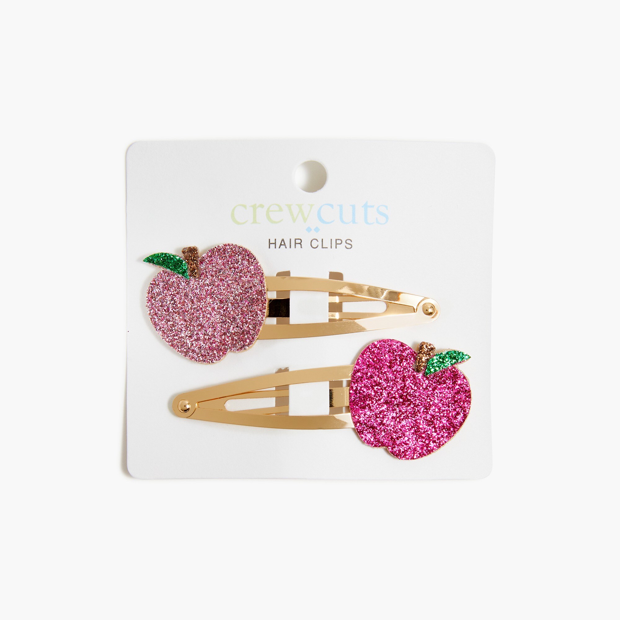 Girls' apple hair clips