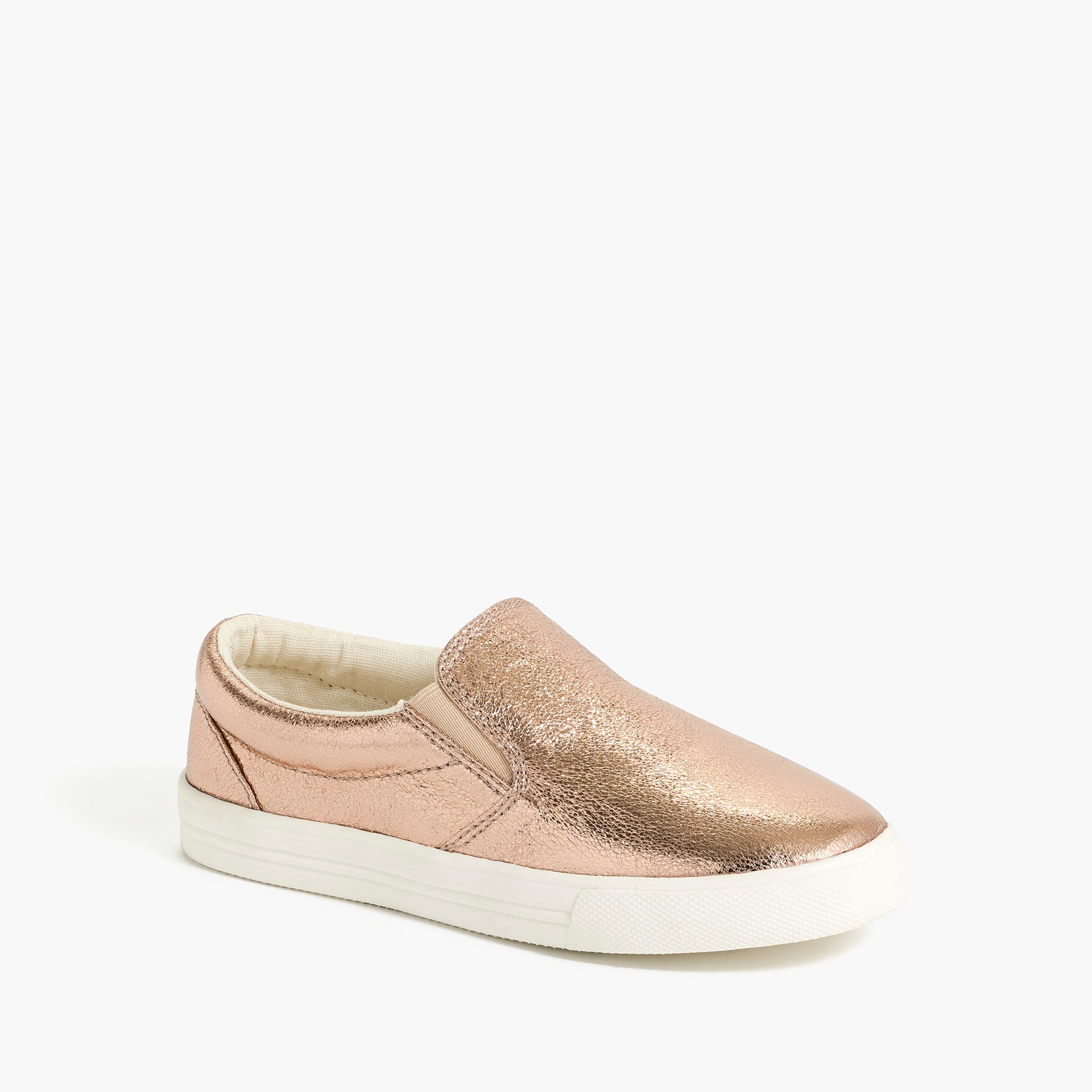 Girls' rose gold slip-on sneakers