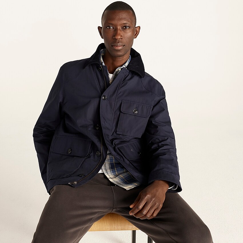 j.crew: utility jacket in kinloch cloth for men, right side, view zoomed
