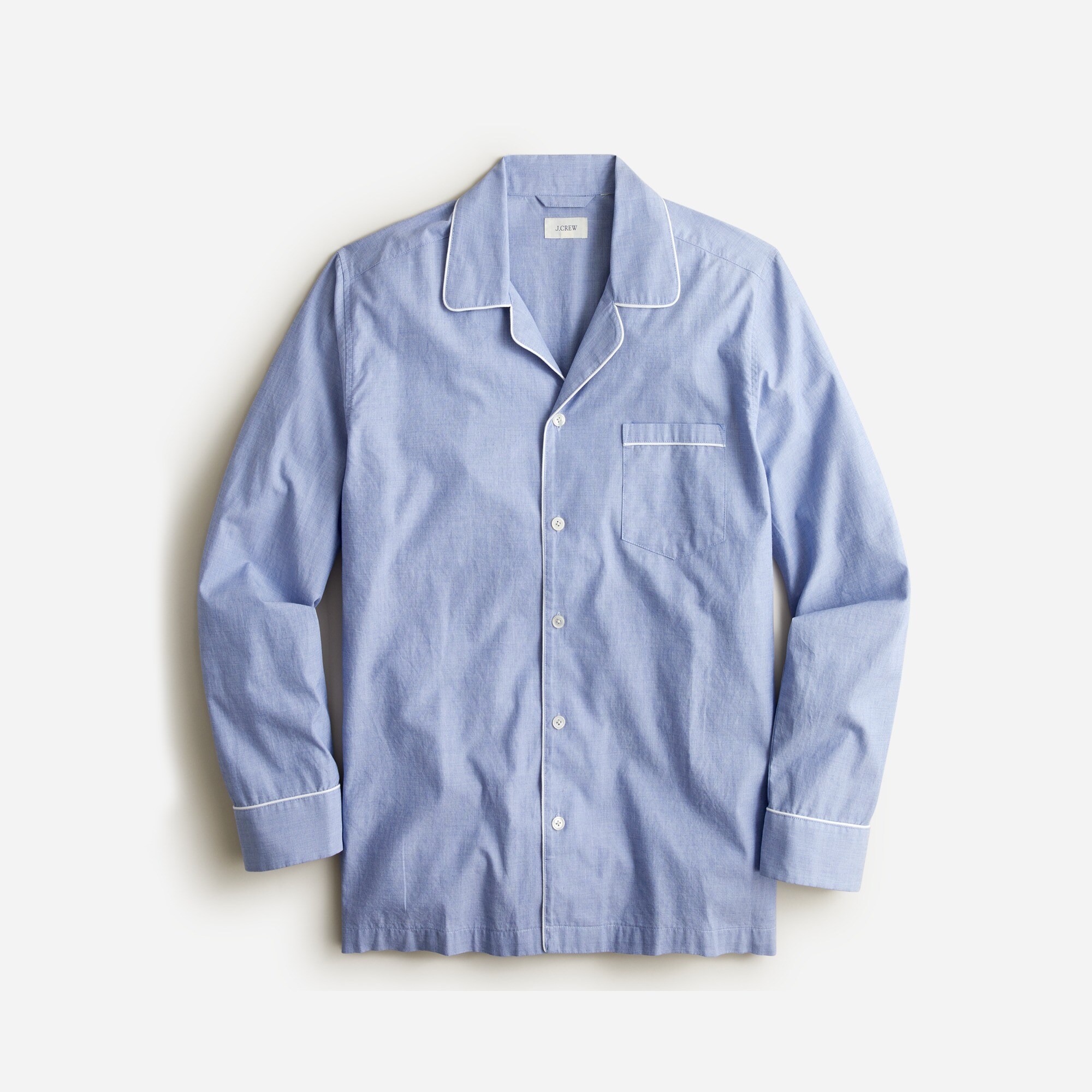 Pajama shirt in cotton poplin