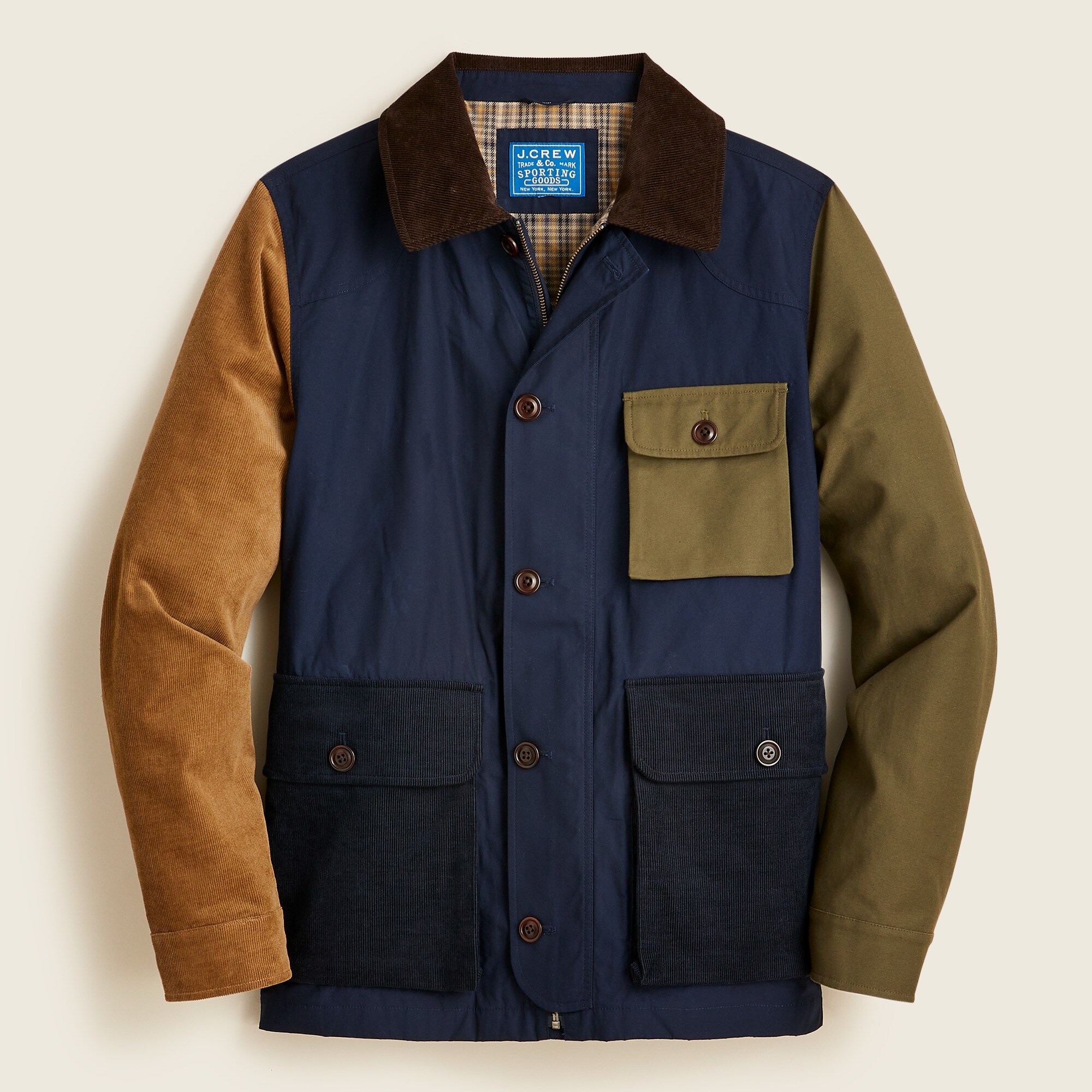 Patchwork Utility Jacket In Kinloch Cloth For Men | J.Crew