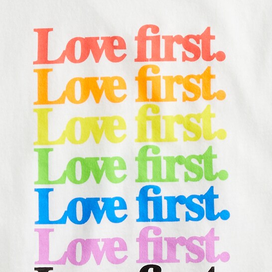 &quot;Love first&quot; adults' graphic T-shirt WHITE j.crew: &quot;love first&quot; adults' graphic t-shirt for men