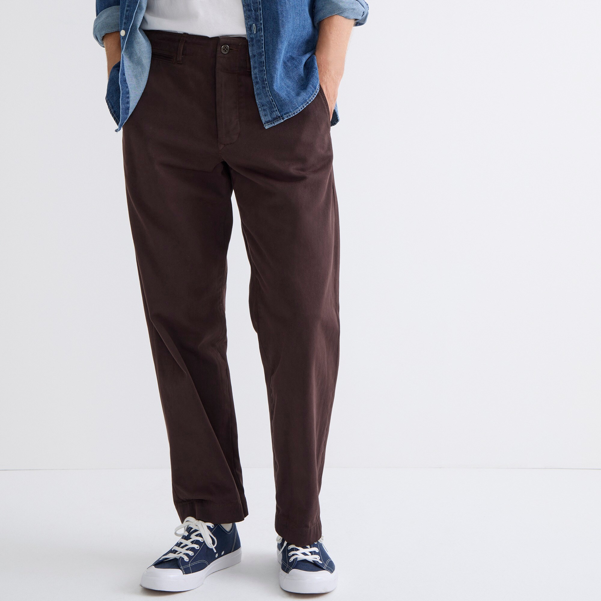 mens Wallace &amp; Barnes selvedge officer chino pant