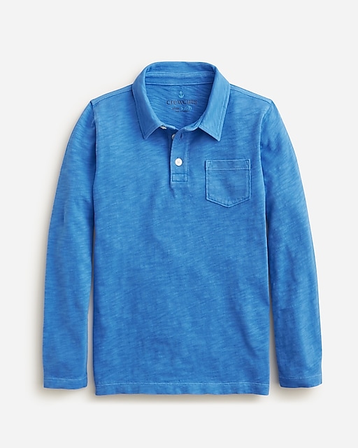 boys Kids' garment-dyed long-sleeve polo shirt
