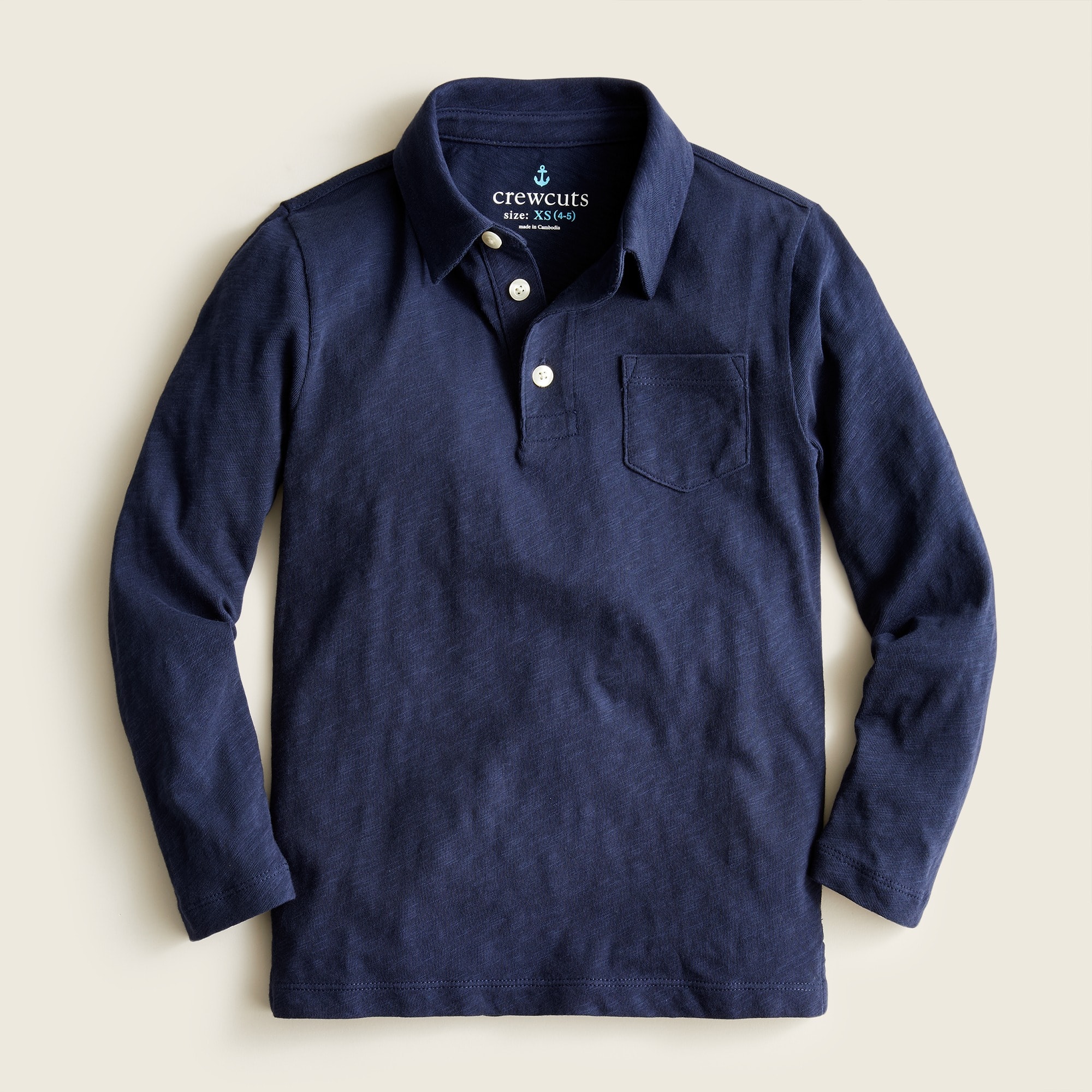 Boys Long sleeve Slub Cotton Polo Shirt For Boys J.Crew