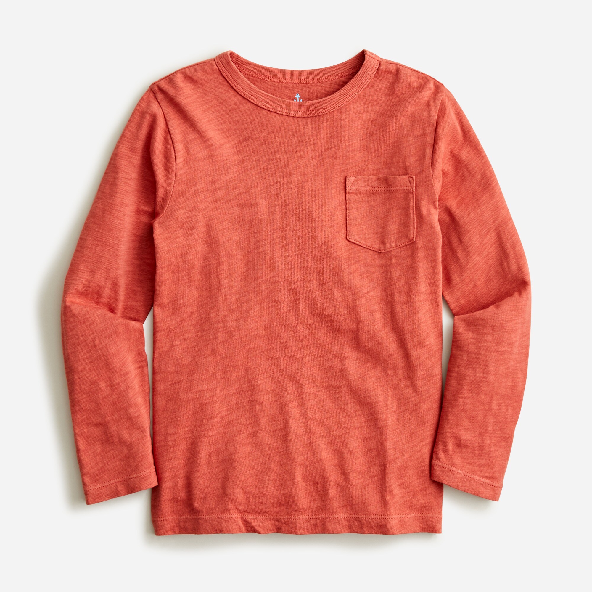 J.Crew Boys' long-sleeve garment-dyed pocket T-shirt