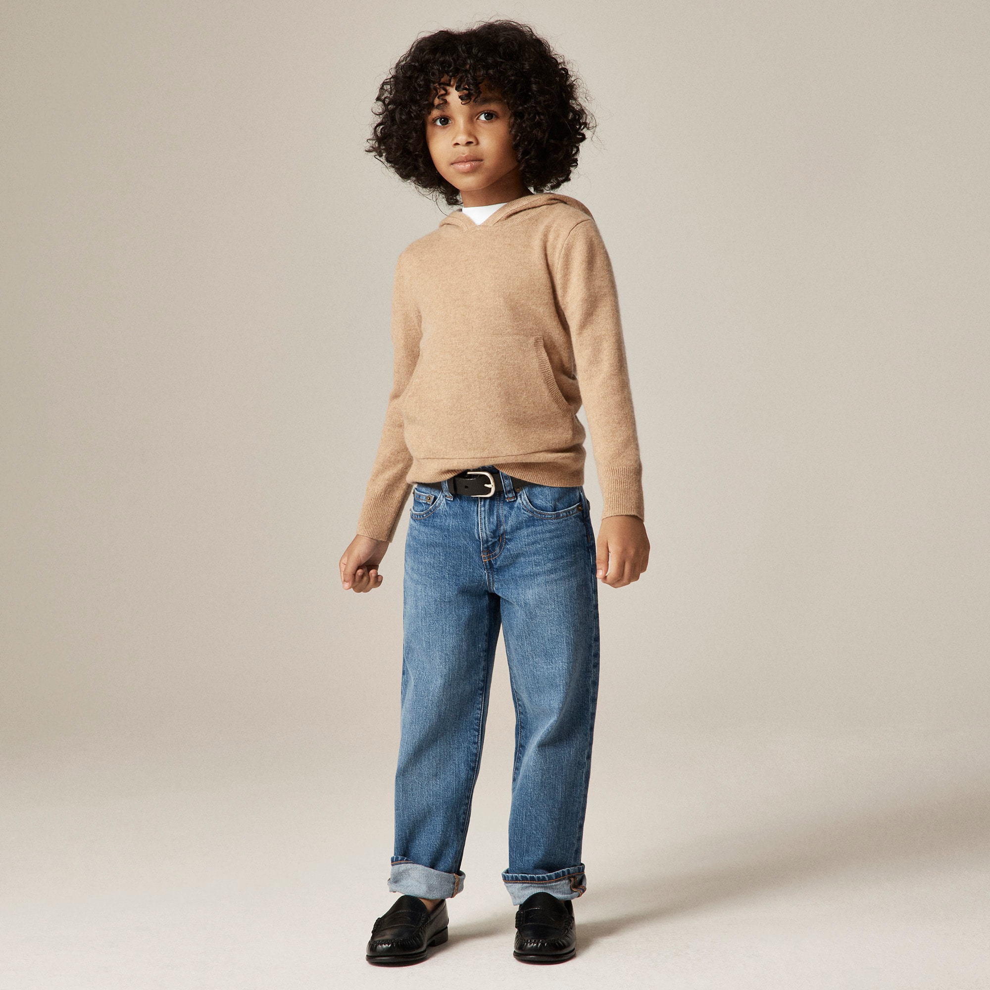 Kids' cashmere pullover hoodie