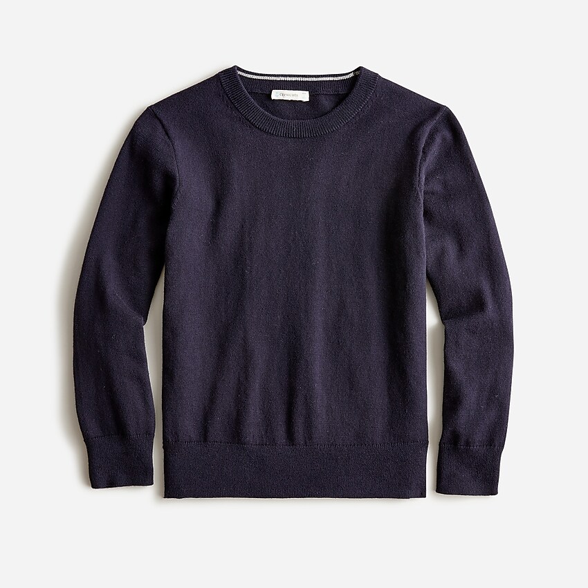 j.crew: boys' cotton-cashmere crewneck sweater for boys, right side, view zoomed
