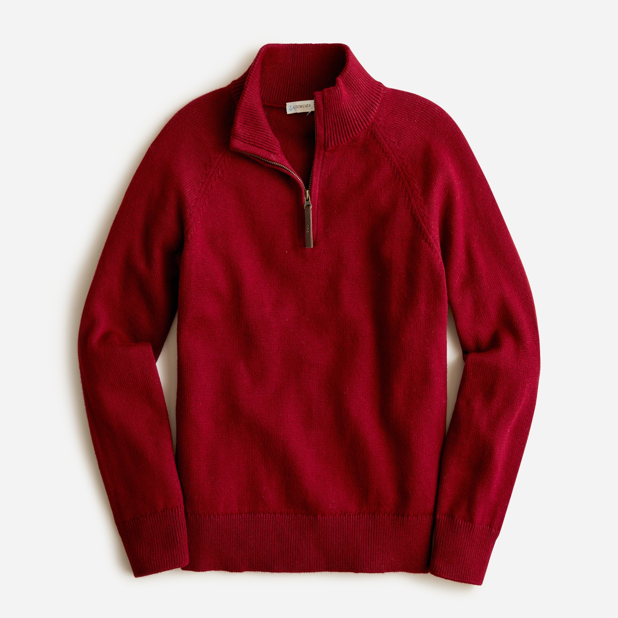 제이크루 보이즈 스웨터 J.crew Boys cotton-cashmere half-zip sweater,GARNET FLAME