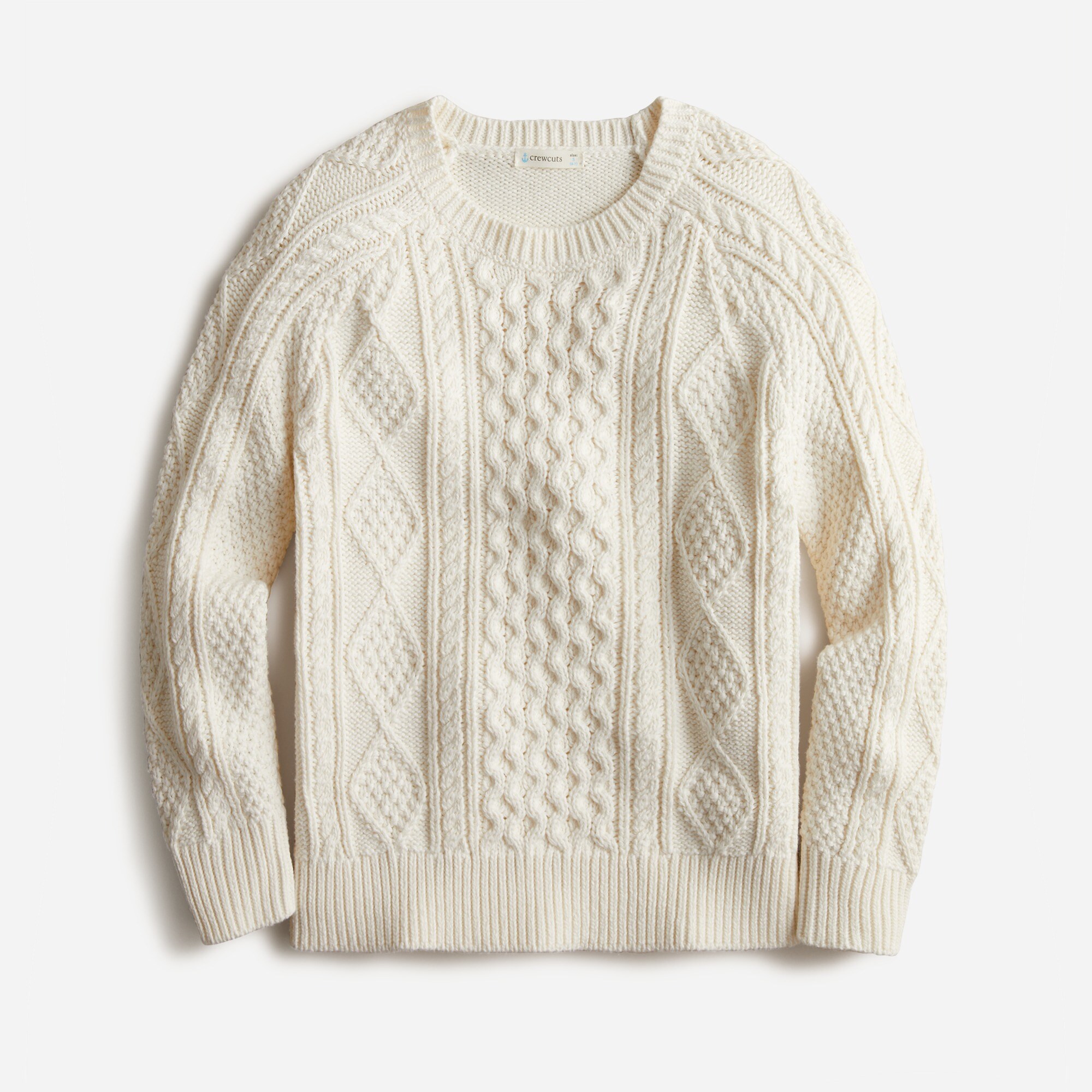 Kids' cable-knit fisherman sweater