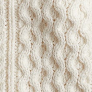 Kids' cable-knit fisherman sweater CLASSIC IVORY
