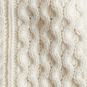 Kids' cable-knit fisherman sweater CLASSIC IVORY