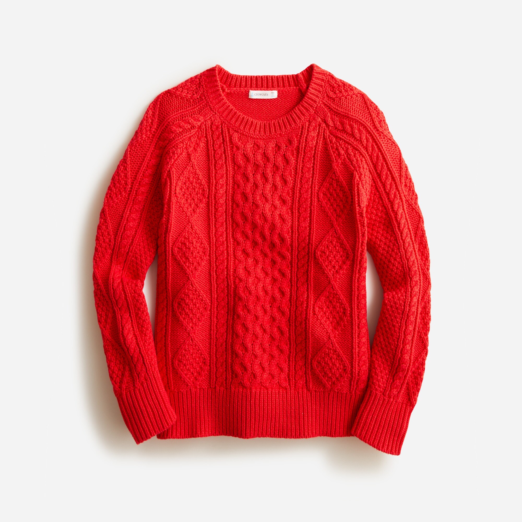 제이크루 보이즈 스웨터 J.crew Boys cable-knit fisherman sweater,HARVEST RED