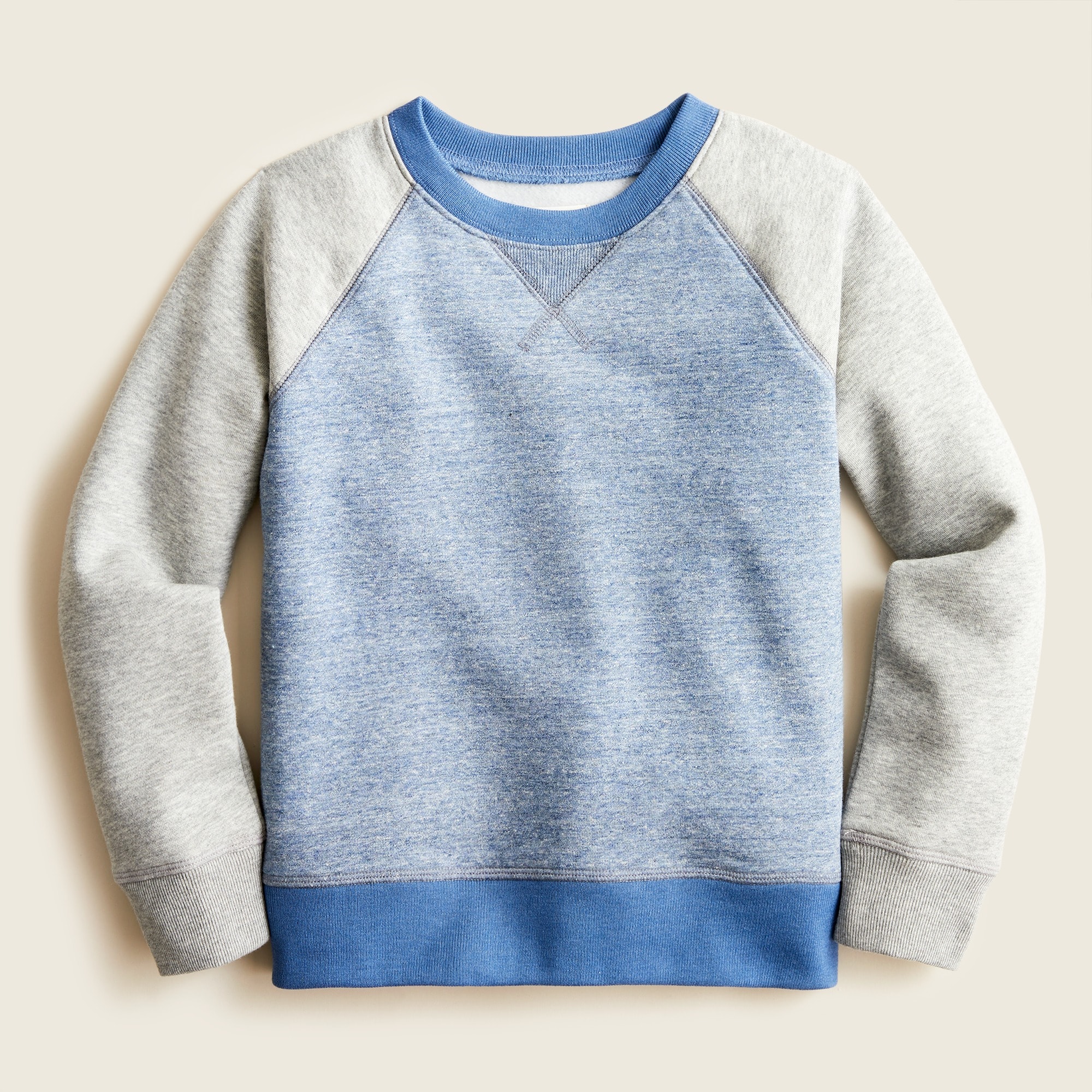 Cozy Fleece Crewneck Sweatshirt In Colorblock For Boys | J.Crew