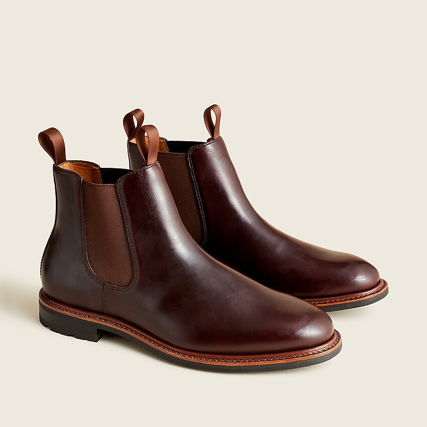 j.crew: kenton chelsea boot in chromexcel® leather for men, right side, view zoomed