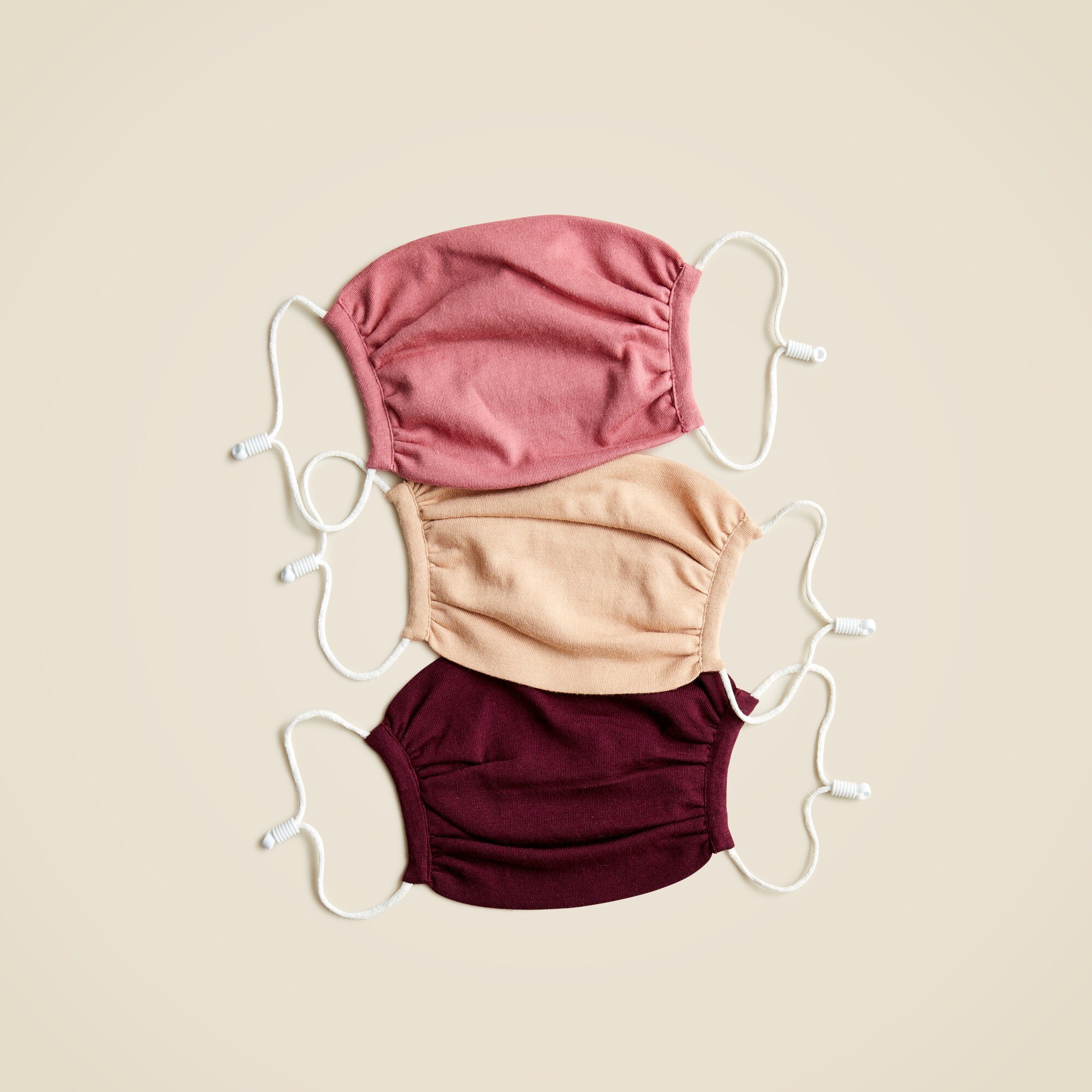 Pack-of-three scrunched nonmedical face masks