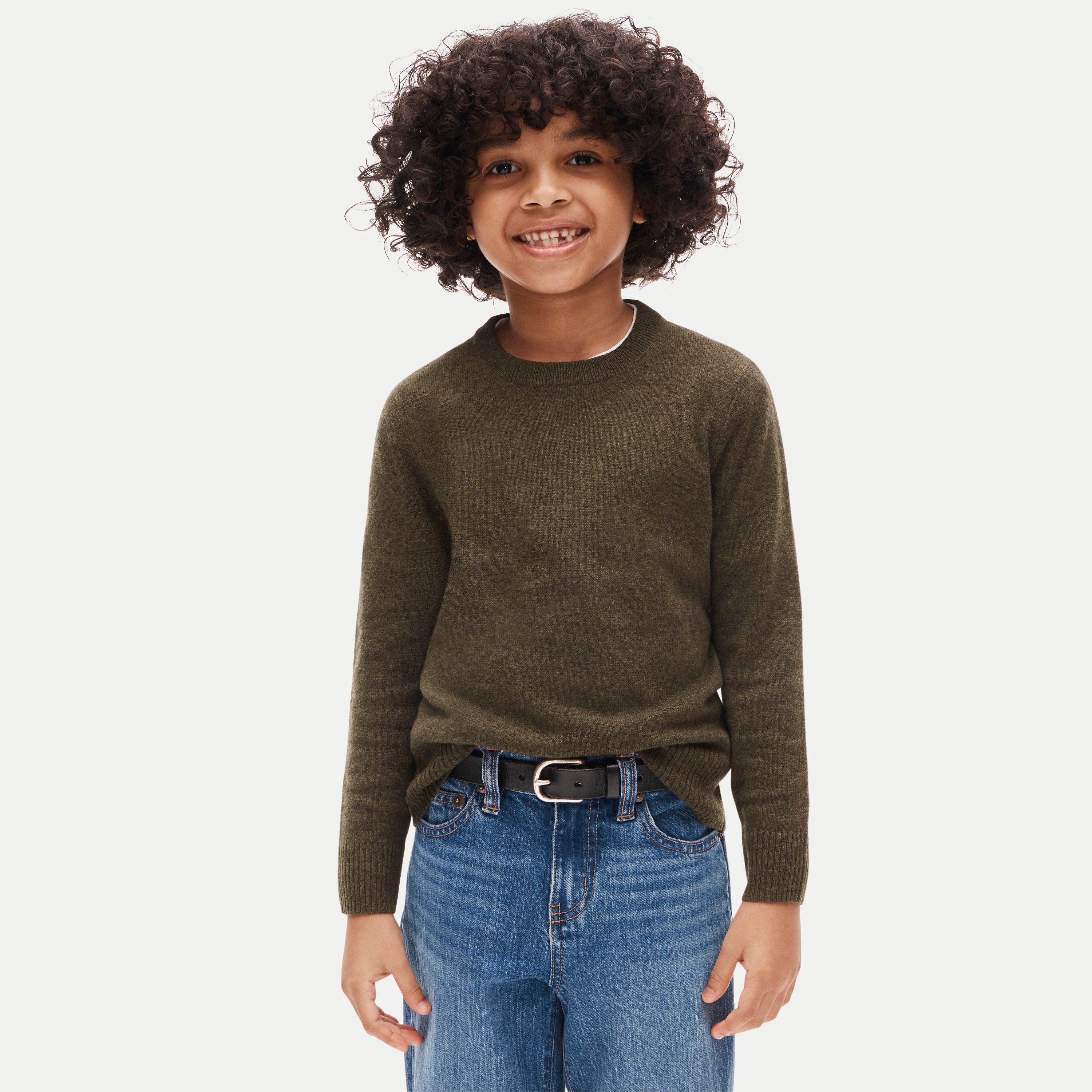Kids' cashmere crewneck sweater