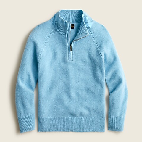  Boys' cashmere half-zip sweater