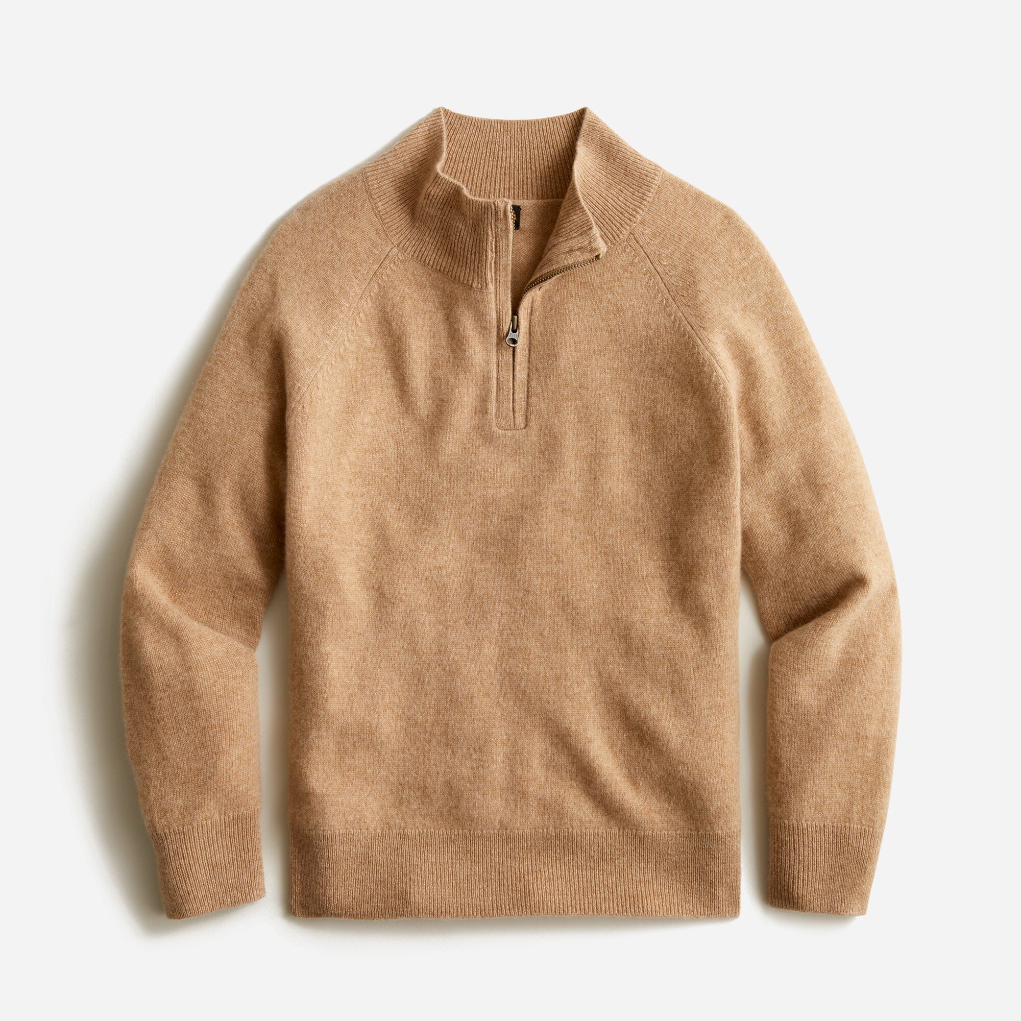제이크루 보이즈 스웨터 J.crew Boys cashmere half-zip sweater,HTHR CAMEL