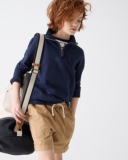 j.crew: kids&apos; half-zip cotton popover shirt for boys