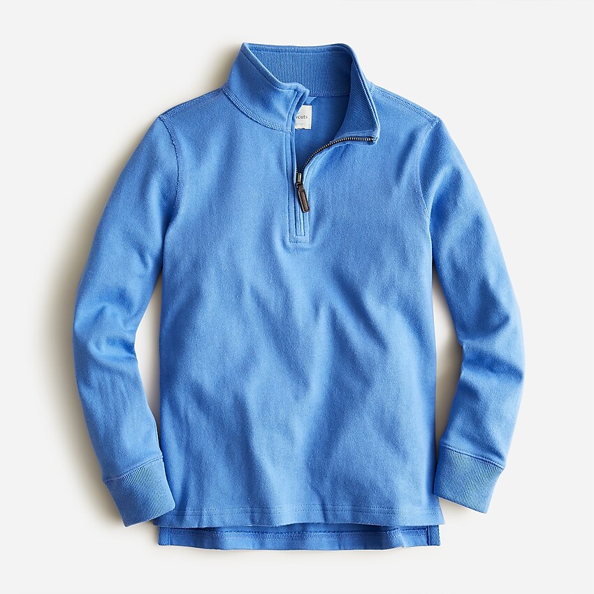 j.crew: boys' half-zip cotton popover for boys, right side, view zoomed