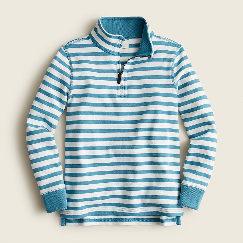 j.crew: boys' half-zip cotton popover for boys, right side, view zoomed
