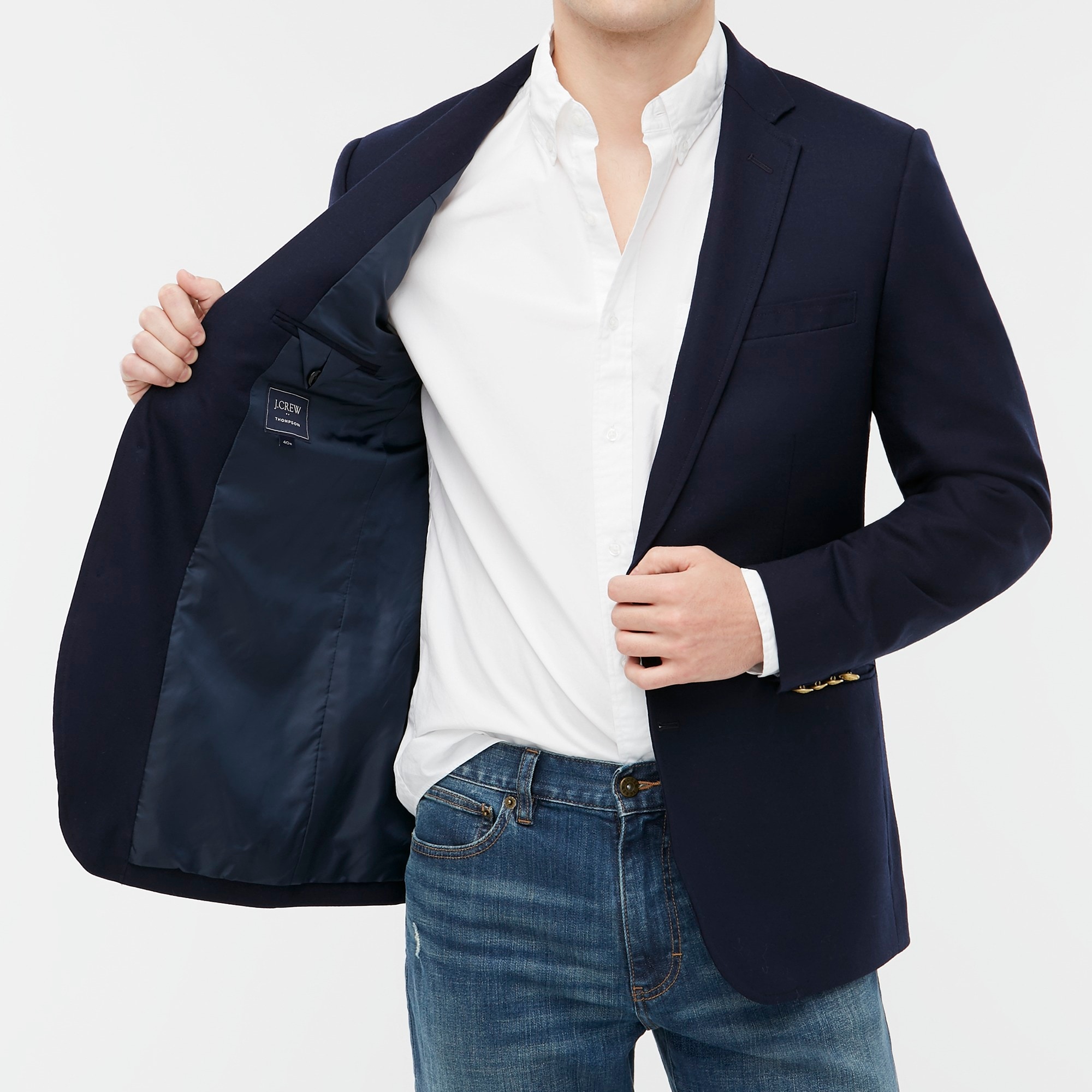 Slim-fit university blazer