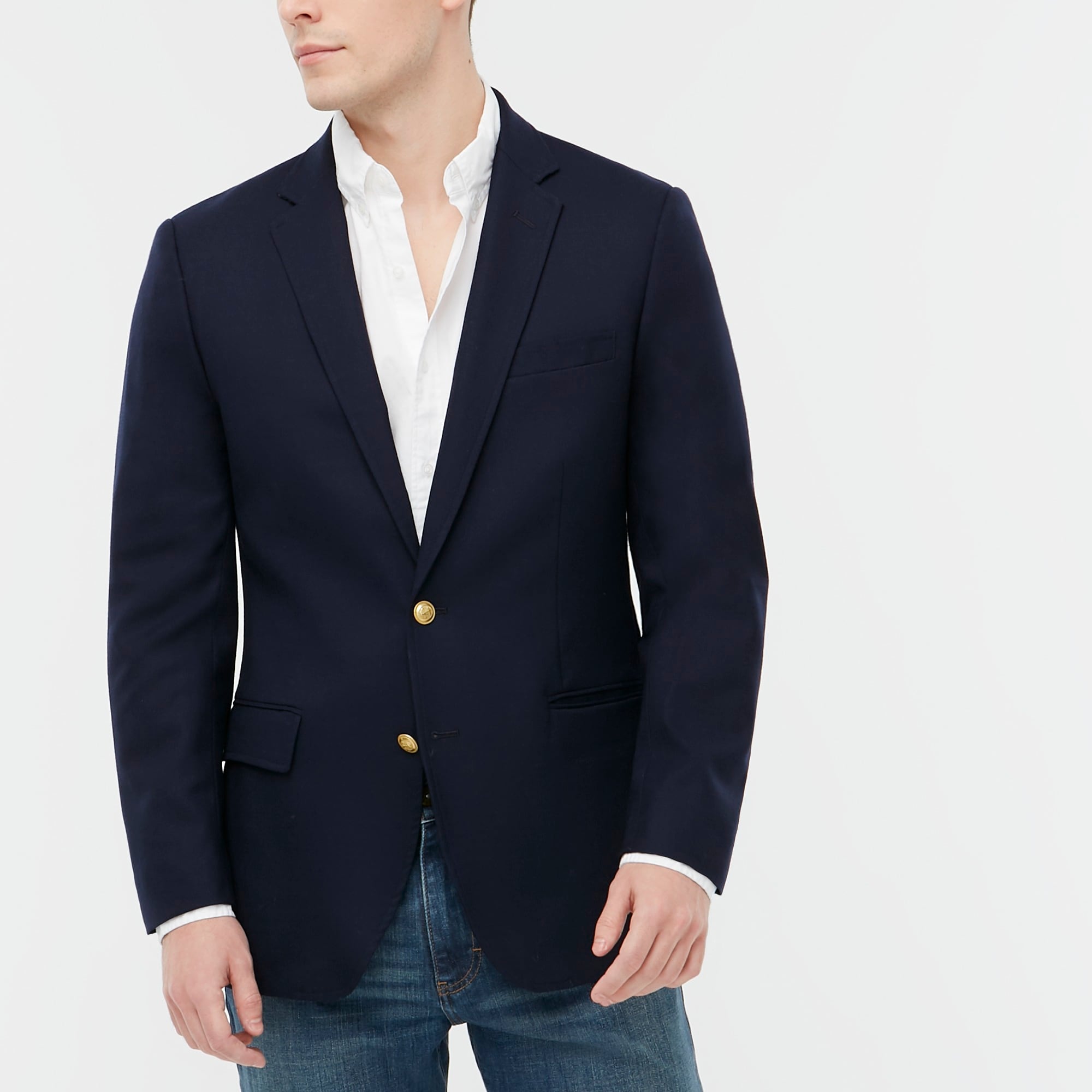 Slim-fit university blazer