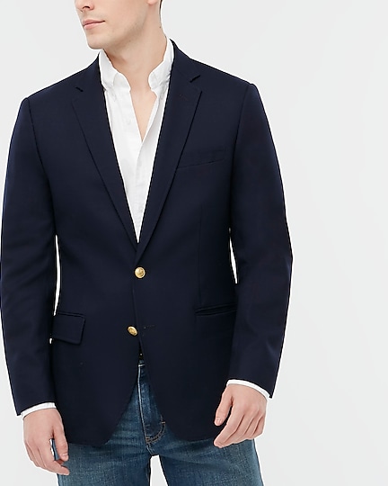 factory: slim-fit university blazer for men