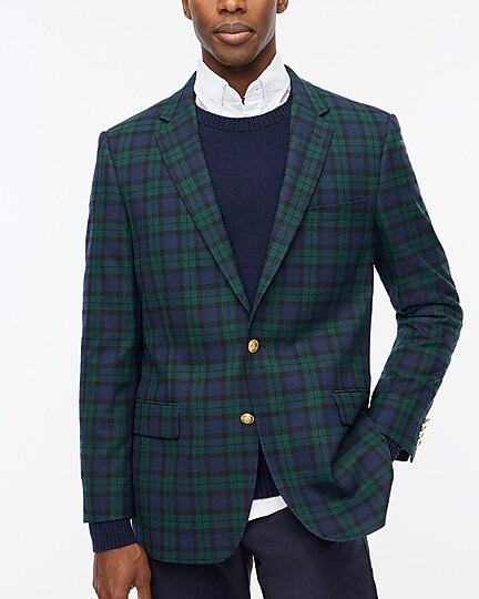 factory: slim-fit university blazer for men