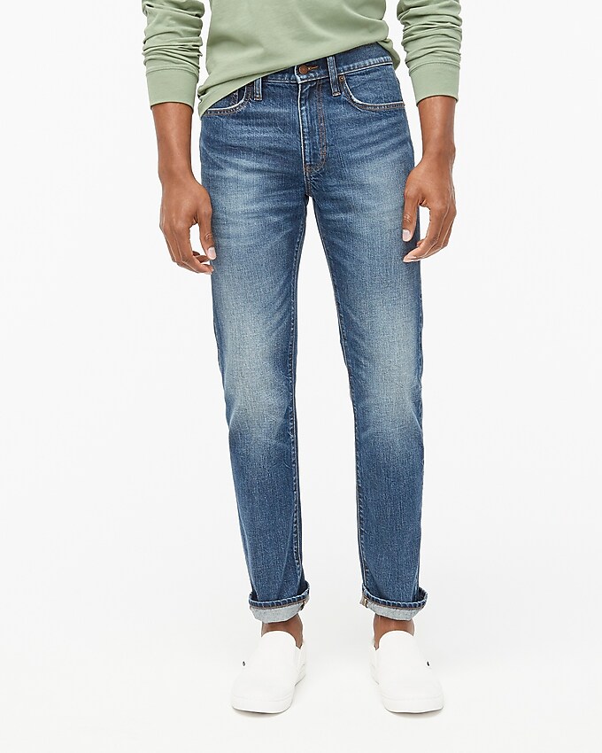 factory: straight-fit jean in vintage flex for men, right side, view zoomed
