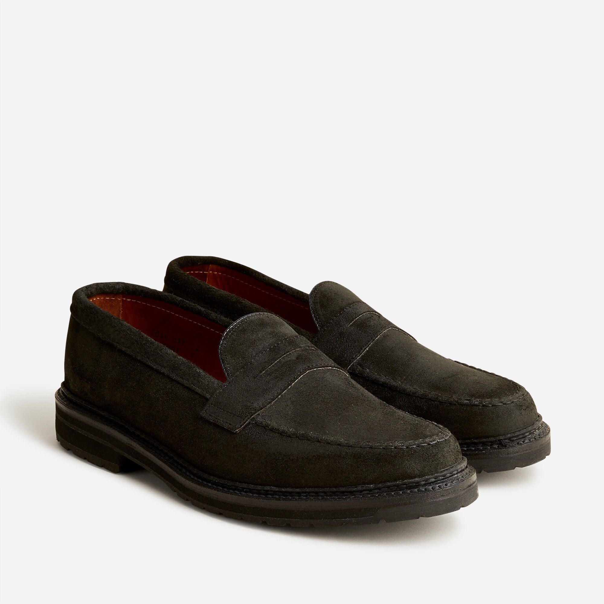 Alden® For J.Crew Lug Penny Loafers In Suede For Men | J.Crew