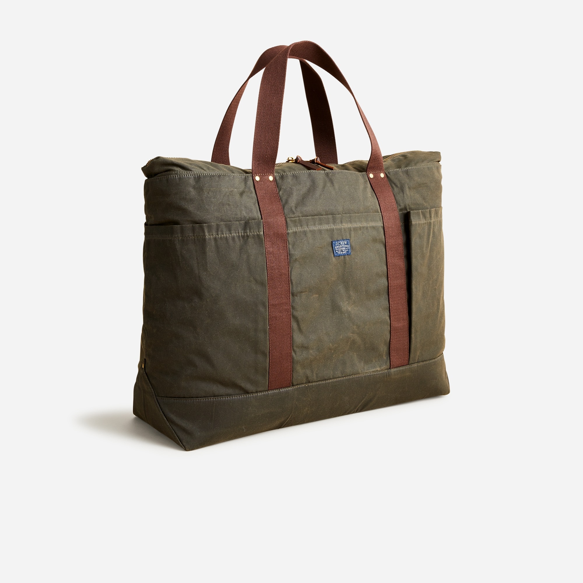 Waxed canvas tote bag